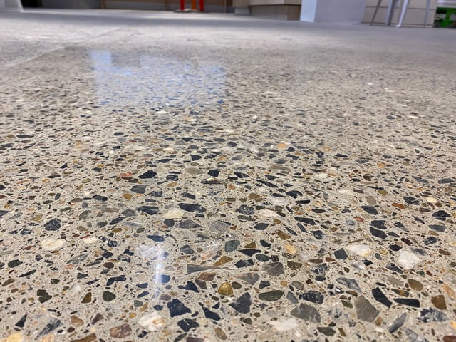 concrete that has been grinded and polished