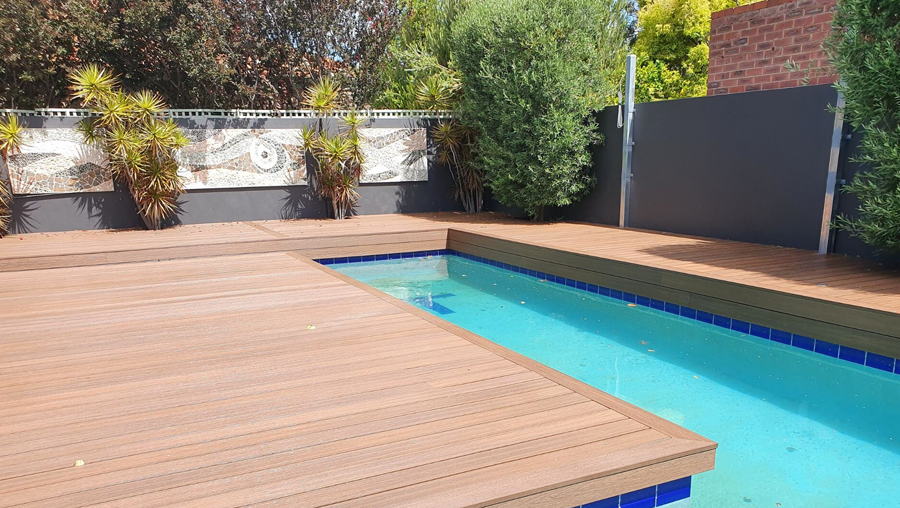 composite wood pool decking