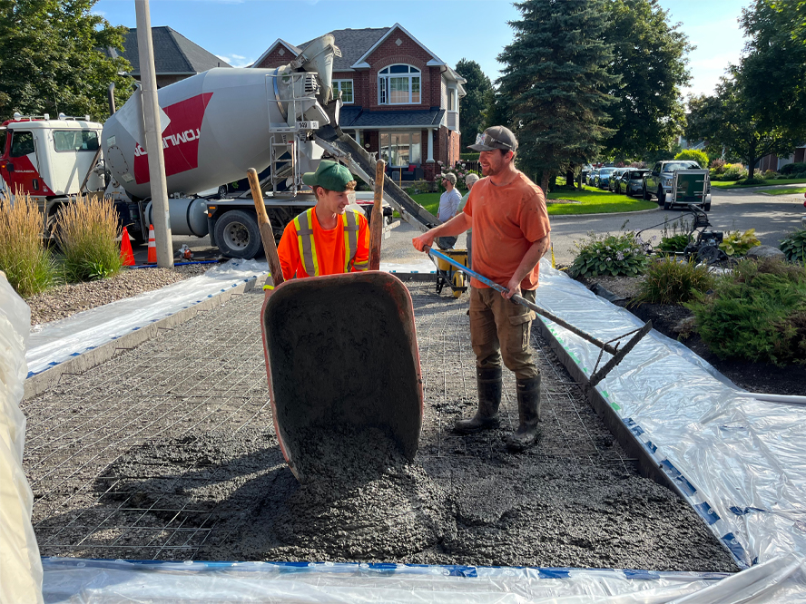 digging with mini excavator