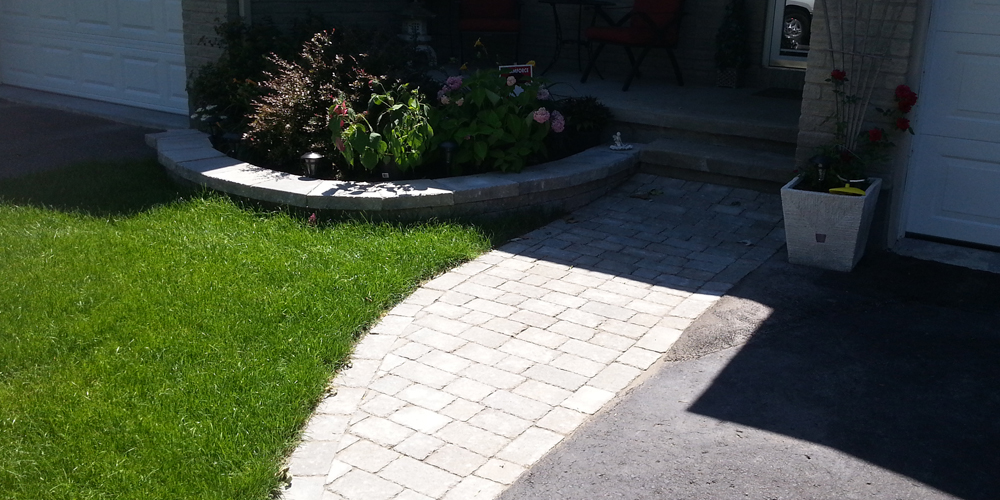 garden wall and interlock pathway ottawa