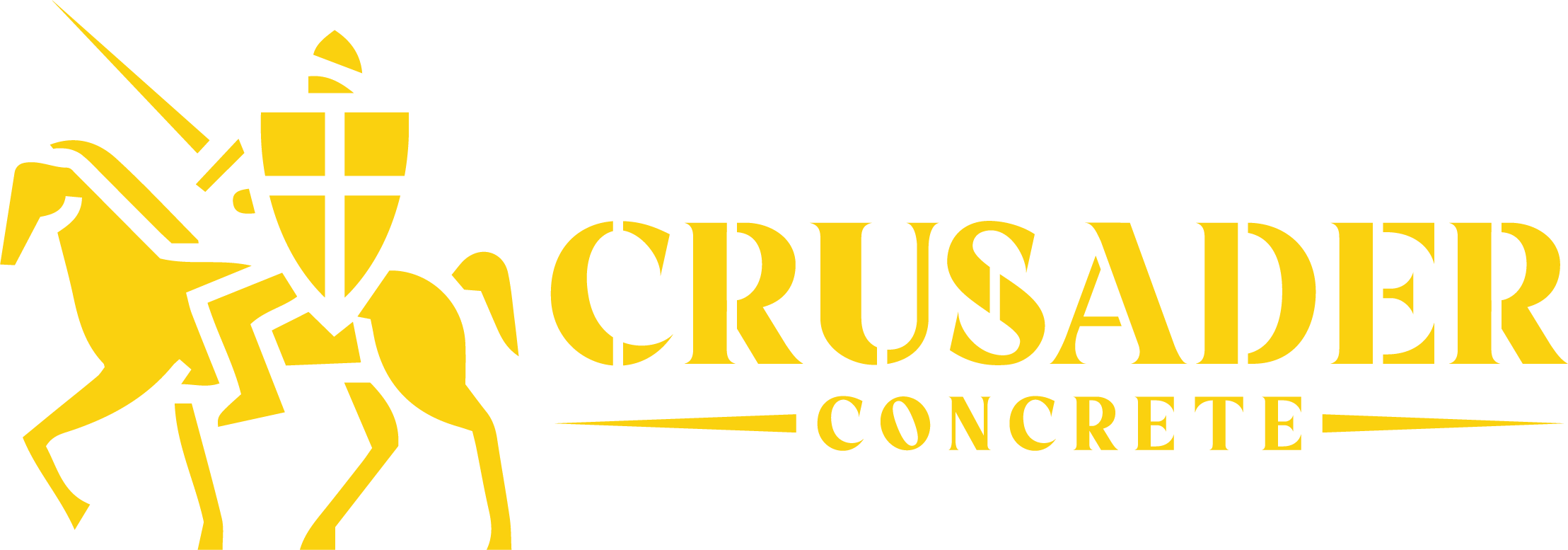 crusader concrete logo yellow