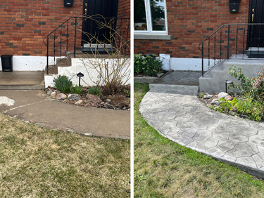 concrete curb patch repairs