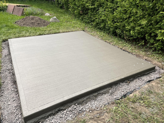 concrete shed slab