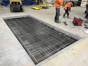 concrete slab replacement rebar