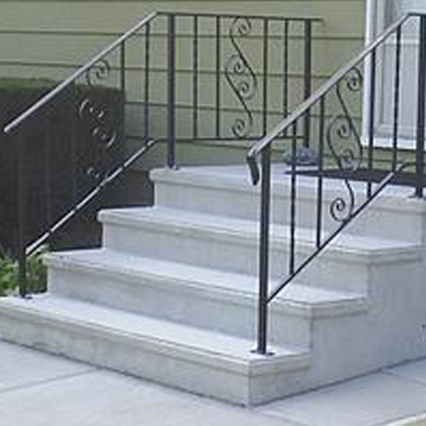 concrete steps with beveled edge